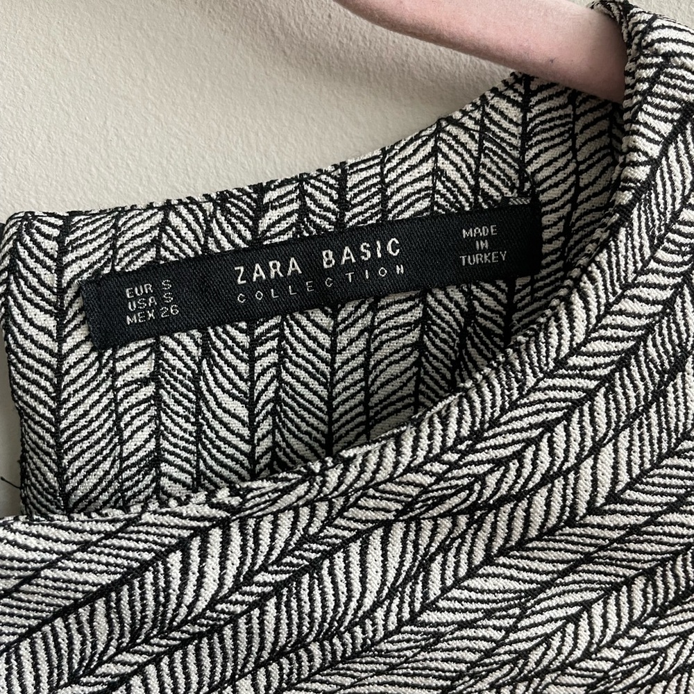 Zara Basic Patterned Mini Shift Dress - image 3